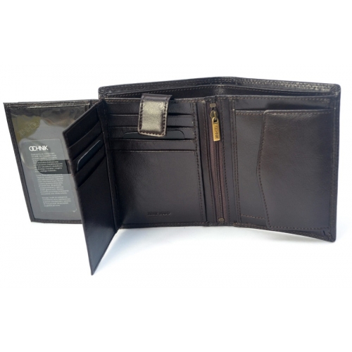 OCHNIK SL-145-89 brązowy  skórzany portfel męski