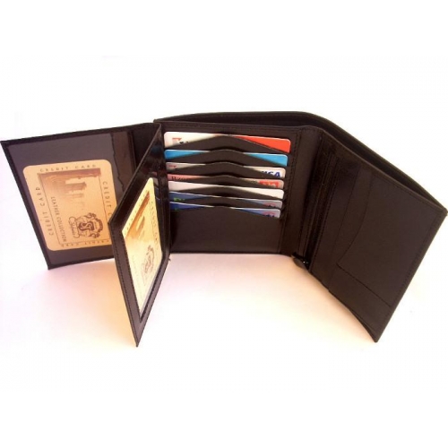 STEFANIA 019-T męski portfel skórzany na paszport, pen drive