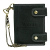 Skórzany portfel męski Always Wild 2901-BIC czarny z łańcuchem – widok przód / Always Wild 2901-BIC black leather men’s