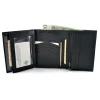 Portfel BARTEX 1019M-ID czarny – wnętrze z kieszeniami / BARTEX 1019M-ID black leather wallet – interior with compartments