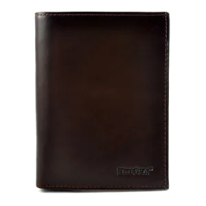 portfel skórzany BARTEX 1019M-ID brązowy tył / BARTEX 1019M-ID brown leather wallet back view
