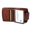 portfel skórzany BARTEX 1005 koniakowy otwarty / BARTEX 1005 cognac leather wallet open view