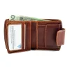 portfel skórzany BARTEX 1005 koniakowy z dokumentami / BARTEX 1005 cognac leather wallet with documents