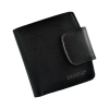 portfel skórzany BARTEX 1005 czarny przód / BARTEX 1005 black leather wallet front view