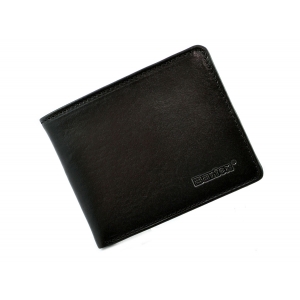 BARTEX 1007M skórzany portfel męski czarny Slim