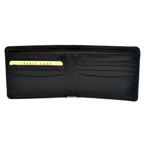 Portfel męski skórzany BARTEX 1007M slim czarny – wnętrze portfela na karty | BARTEX 1007M black slim leather wallet – interior card slots