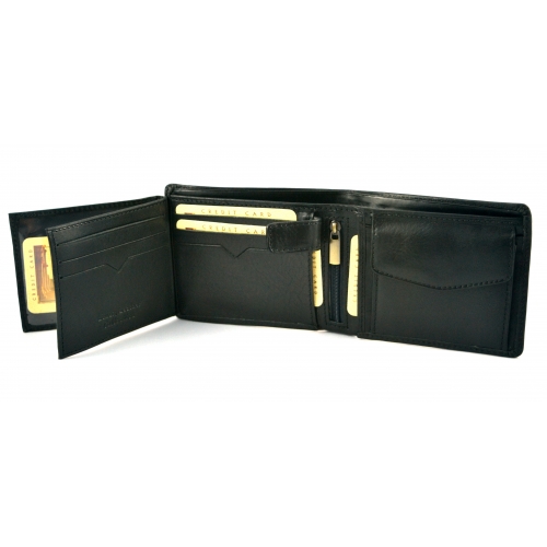 BARTEX 10207M skórzany portfel męski czarny