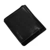 Portfel BARTEX 10098D czarny – widok boczny i eleganckie wykończenie skóry / BARTEX 10098D black wallet – side view and refined leather finish