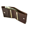 Portfel męski BARTEX 10098D brązowy – widok boczny po otwarciu / BARTEX 10098D brown men’s wallet – side view opened