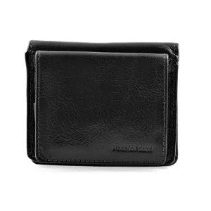 Portfel męski BARTEX 10098D czarny – widok z góry po zamknięciu / BARTEX 10098D black wallet – top view when closed