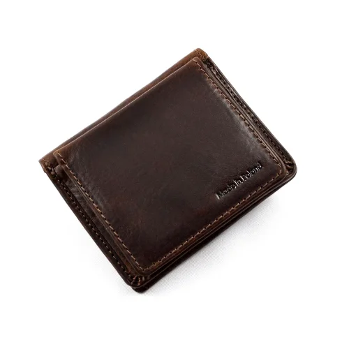 Portfel BARTEX 10098D brązowy – eleganckie wykończenie skóry i detale / BARTEX 10098D brown wallet – elegant leather finish and details