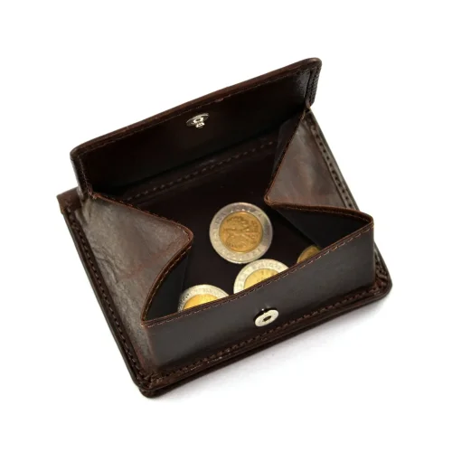 Portfel skórzany BARTEX 10098D brązowy – opakowanie prezentowe / BARTEX 10098D brown leather wallet – gift packaging