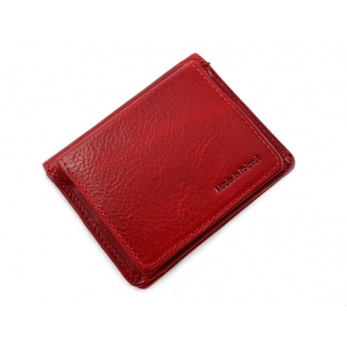 BARTEX 10098D skórzany portfel  RFID * czerwony