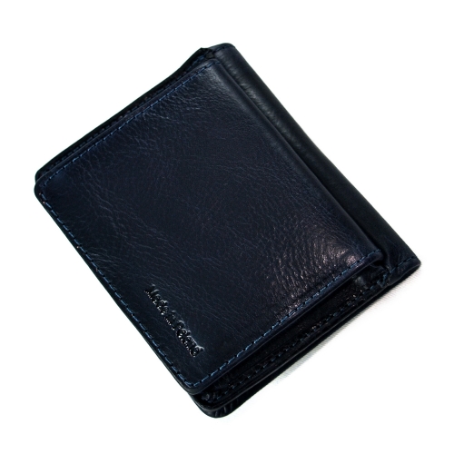 BARTEX 10098D skórzany portfel granatowy ochrona RFID