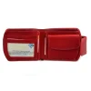 Portfel skórzany BARTEX 1012D czerwony – widok z boku / BARTEX 1012D red leather wallet – side view