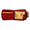 Portfel skórzany BARTEX 1012D czerwony – wnętrze z przegródkami / BARTEX 1012D red leather wallet – interior compartments