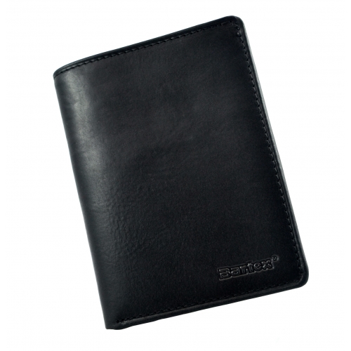 BARTEX 1012M-ID skórzany portfel męski * czarny * RFID Travel