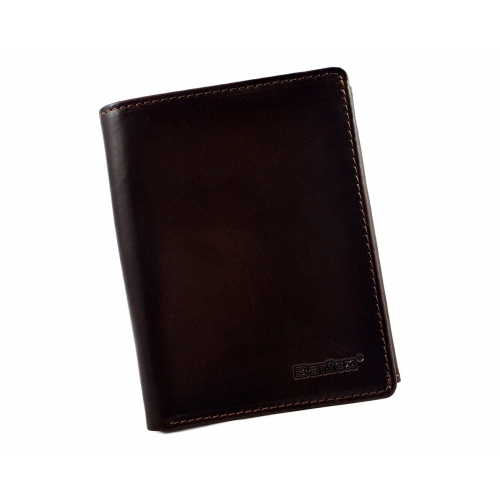 BARTEX 1012M-ID skórzany portfel męski * brąz * RFID Travel