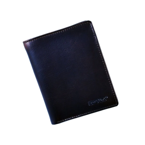 Portfel męski BARTEX 10134M granat – widok z przodu / BARTEX 10134M men’s leather wallet navy blue – front view