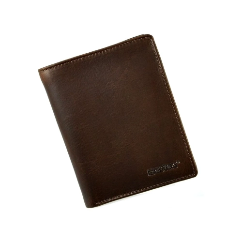 Portfel męski BARTEX 10134M brązowy – widok z przodu / BARTEX 10134M brown men’s wallet – front view