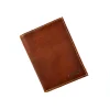 portfel skórzany BARTEX 1019MID koniakowy przód / BARTEX 1019MID cognac leather wallet front view