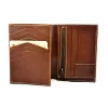 portfel skórzany BARTEX 1019MID koniakowy z zapięciem / BARTEX 1019MID cognac leather wallet with clasp