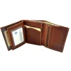 portfel skórzany BARTEX 1019MID koniakowy z dokumentami / BARTEX 1019MID cognac leather wallet with documents
