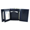 portfel skórzany BARTEX 1019M-ID granatowy otwarty / BARTEX 1019M-ID navy leather wallet open view