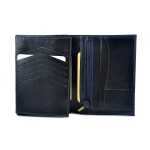 portfel skórzany BARTEX 1019M-ID granatowy wnętrze / BARTEX 1019M-ID navy leather wallet inside view