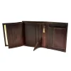 Skórzany portfel BARTEX 10201M brązowy – miejsca na karty i banknoty / BARTEX 10201M brown leather wallet – card and banknote sections