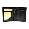 Portfel męski BARTEX 10201M czarny – wnętrze z przegródkami i kieszenią na bilon / BARTEX 10201M black men’s wallet – interior with compartments and coin pocket