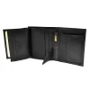 Skórzany portfel BARTEX 10201M czarny – miejsca na karty i banknoty / BARTEX 10201M black leather wallet – card and banknote sections