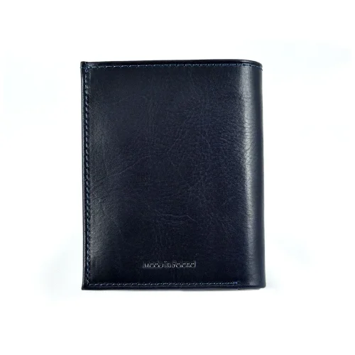Portfel BARTEX 10220M granatowy – widok z tyłu / BARTEX 10220M navy blue wallet – back view