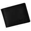 Bartex 330 czarny skórzany portfel męski slim – widok z przodu / Bartex 330 black slim men’s leather wallet – front view