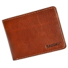Bartex 330 jasny brąz cognac – skórzany portfel męski slim – widok z przodu / Bartex 330 cognac men’s slim leather walle
