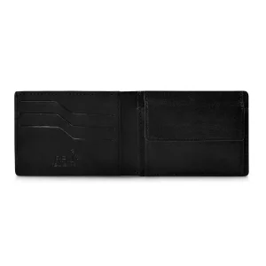 Bartex 330 czarny portfel męski skórzany – widok po rozłożeniu / Bartex 330 black men’s leather wallet – opened view