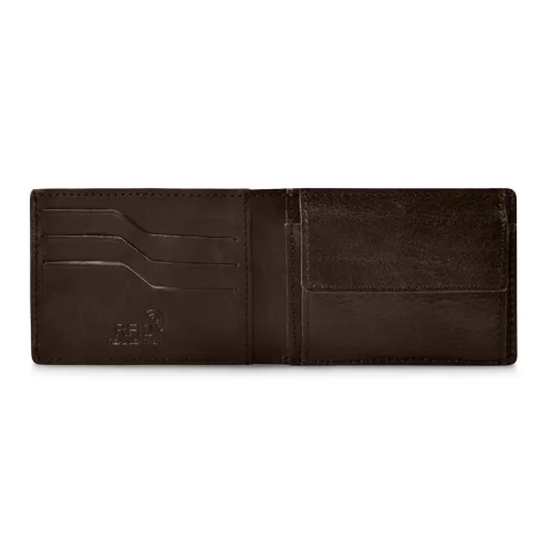 Bartex 330 skórzany portfel męski brązowy – widok po rozłożeniu / Bartex 330 brown leather men’s wallet – opened view