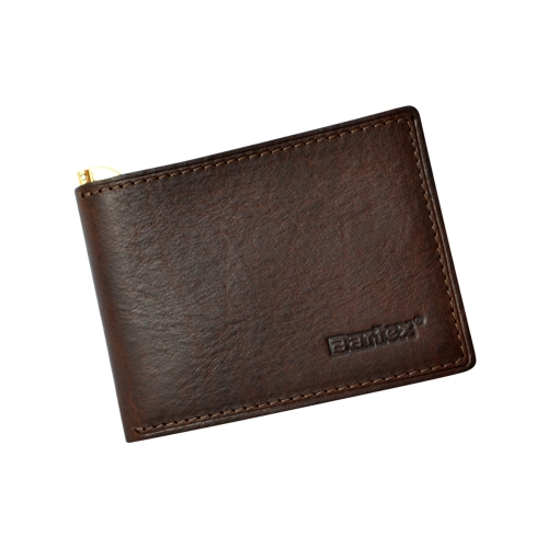 BARTEX 472-M skórzany portfel męski z klipem Slim * banknotówka RFID