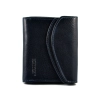 Skórzany portfel damski BARTEX 10020D granatowy z ochroną RFID – widok z przodu / BARTEX 10020D navy blue women’s leathe