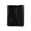 Portfel skórzany BARTEX 10020D czarny – widok z przodu / BARTEX 10020D black leather wallet – front view
