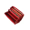 Wnętrze portfela BARTEX 10172D czerwony – przegrody na karty i dokumenty Interior of BARTEX 10172D red wallet – card and document compartments