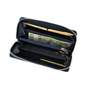 Wnętrze skórzanego portfela BARTEX 10172D z miejscami na karty i banknoty / Interior of the BARTEX 10172D leather wallet with card slots and banknote compartments