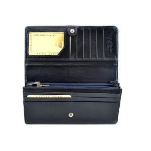 Portfel damski BARTEX 10272D granatowy – wnętrze z miejscem na karty i banknoty | Navy BARTEX 10272D women's wallet – interior with card and banknote slots