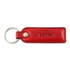 brelok skórzany BARTEX czerwony z metalowym kółkiem / BARTEX red leather keychain with metal ring