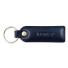 brelok skórzany BARTEX granatowy z metalowym kółkiem / BARTEX navy blue leather keychain with metal ring