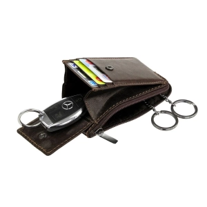 Etui skórzane BARTEX 10457E brązowe – widok z przodu / BARTEX 10457E brown leather case – front view