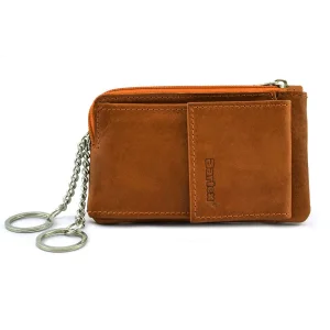 Etui BARTEX 10457E brązowe – widok z tyłu z zamkiem / BARTEX 10457E brown case – back view with zipper