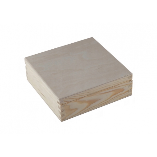 pudełko prezentowe drewniane w stylu "eco"
