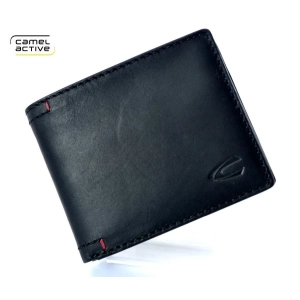 Camel Active 181-702-60 czarny portfel męski skóra licowa Camel Active 181-702-60 black men’s leather wallet smooth leat
