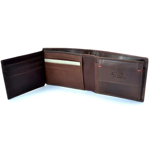 Skórzany portfel męski Camel Active Salamanca brązowy – tył / Leather men’s wallet Camel Active Salamanca brown – back view